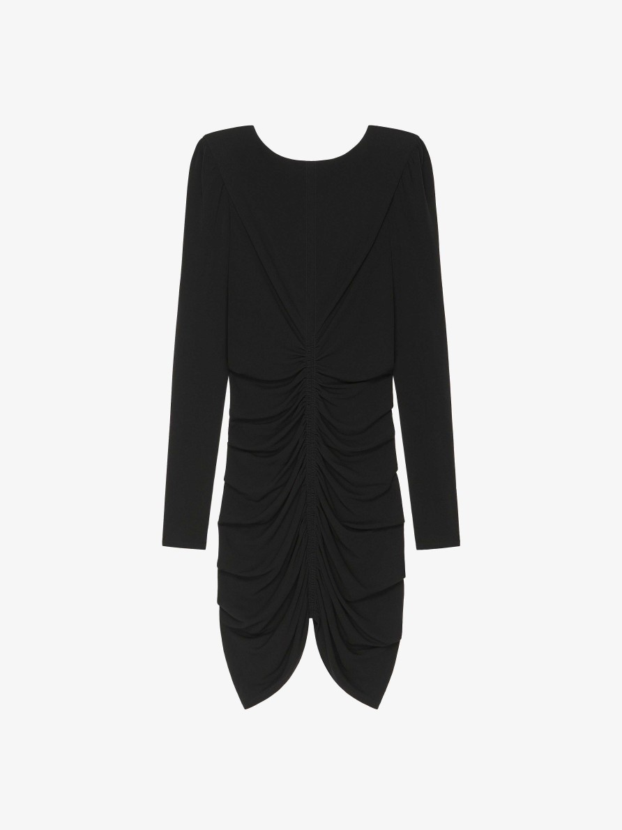 Women Givenchy Dresses | Ruched Dress In Crepe Black