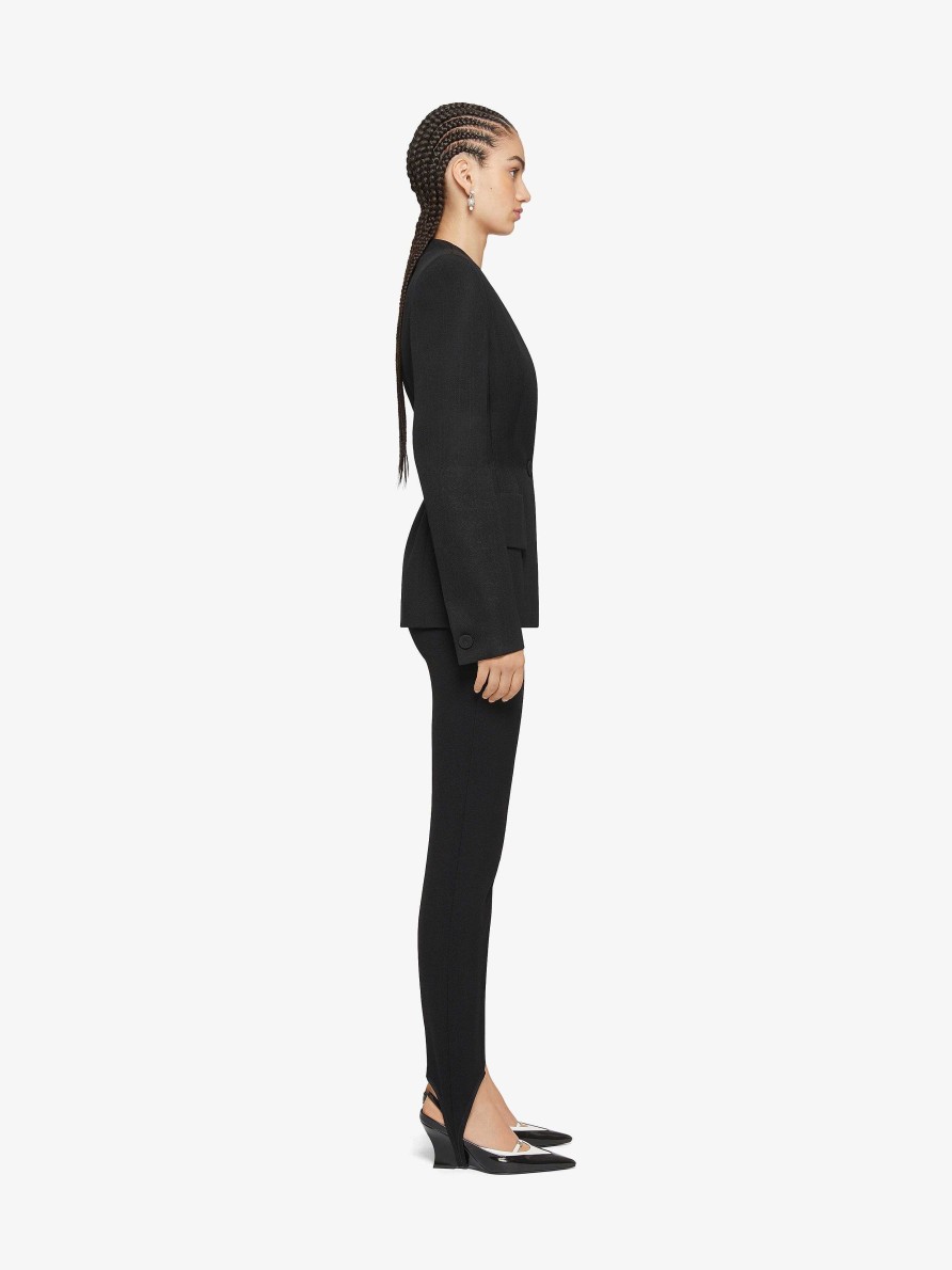 Women Givenchy Pants | Stirrup Pants In Twill Black