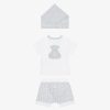 Men Givenchy Baby (1 Month To 3 Years) | T-Shirt, Shorts And Bandana Gift Set Grey/White