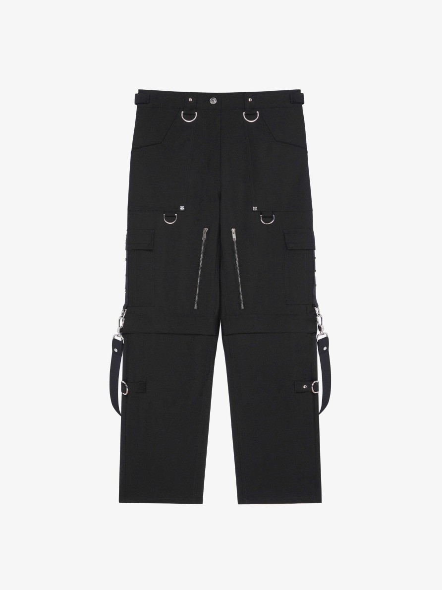 Women Givenchy Pants | Two In One Detachable Pants In Wool And Mohair Black