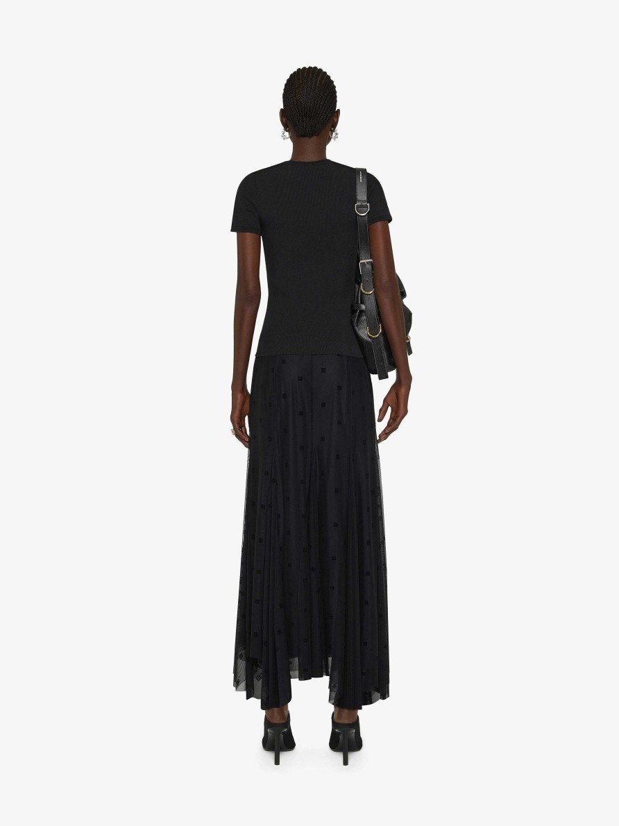 Women Givenchy Skirts | Asymmetrical Skirt In 4G Tulle Black