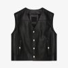 Men Givenchy Jackets & Coats | Waistcoat In Leather Black