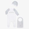 Men Givenchy Baby (1 Month To 3 Years) | Pyjamas, Bib And Hat Gift Set Grey/White