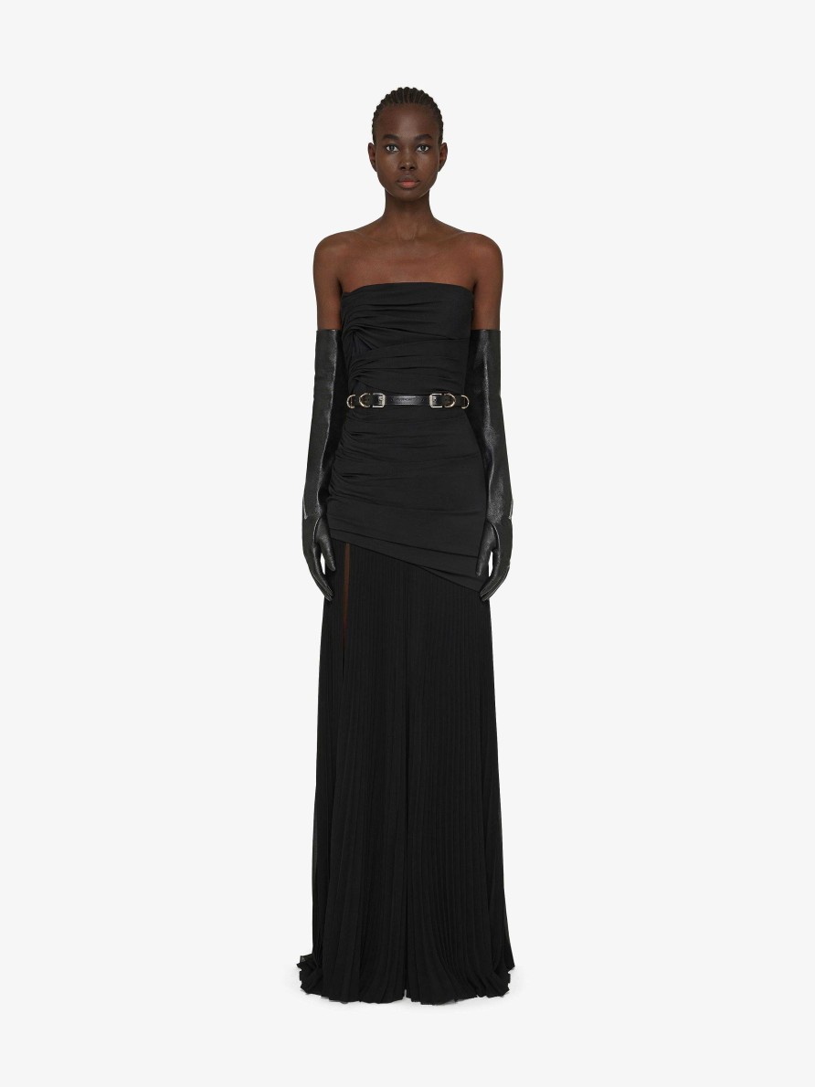 Women Givenchy Dresses | Bustier Dress With Pleats Black