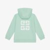 Men Givenchy Boy (4 To 12 Years) | Hooded Sweatshirt In Printed Fleece Light Mint Green