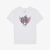 Men Givenchy T-Shirts | Boxy Fit T-Shirt In Cotton With Givenchy Dragon Print White