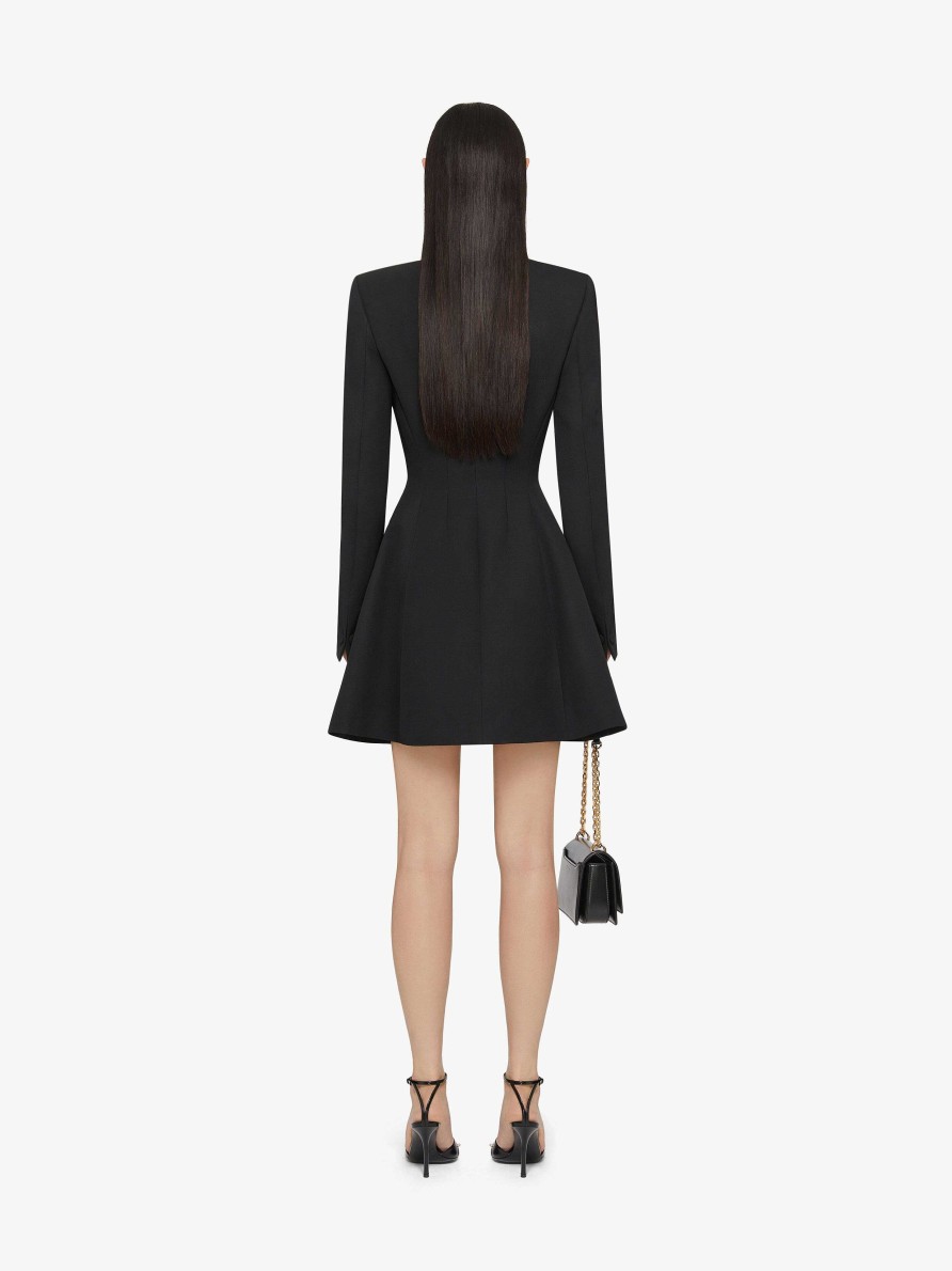 Women Givenchy Dresses | Tailored Dress In Wool Black