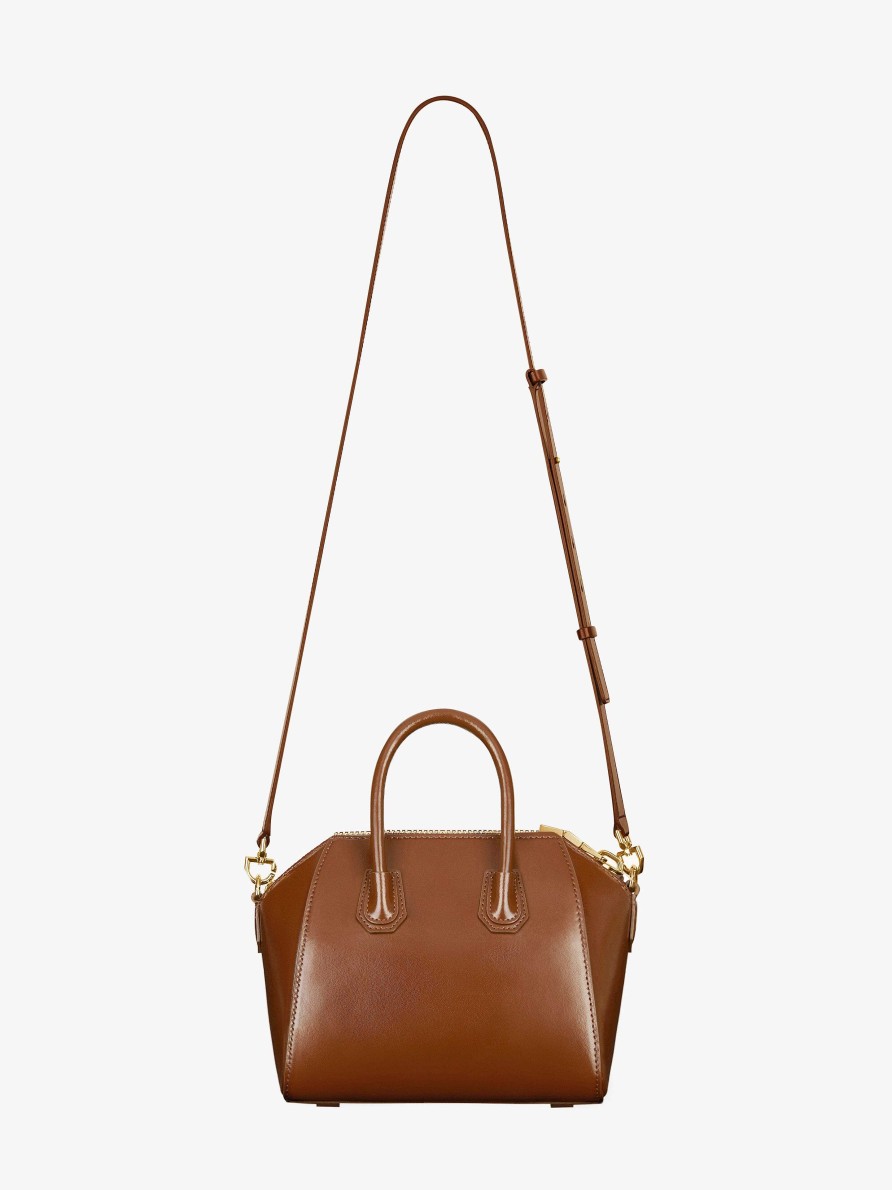 Women Givenchy Antigona | Mini Antigona Bag In Box Leather Walnut Brown