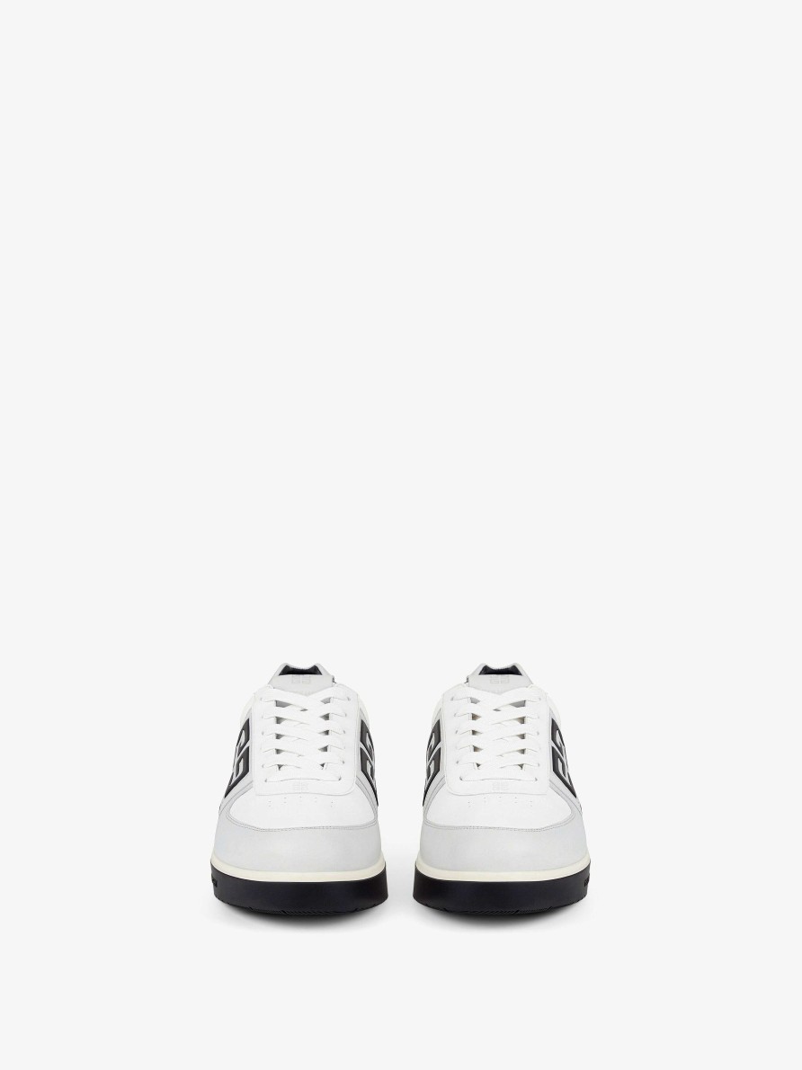 Men Givenchy Sneakers | G4 Sneakers In Leather And Perforated Leather Grey/Black