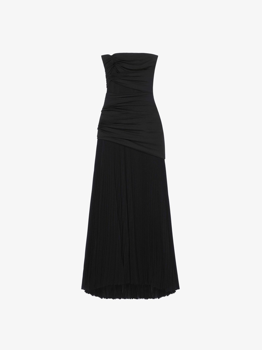 Women Givenchy Dresses | Bustier Dress With Pleats Black