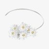 Women Givenchy Jewelry | Daisy Torque Necklace In Metal And Enamel With Crystals Off White