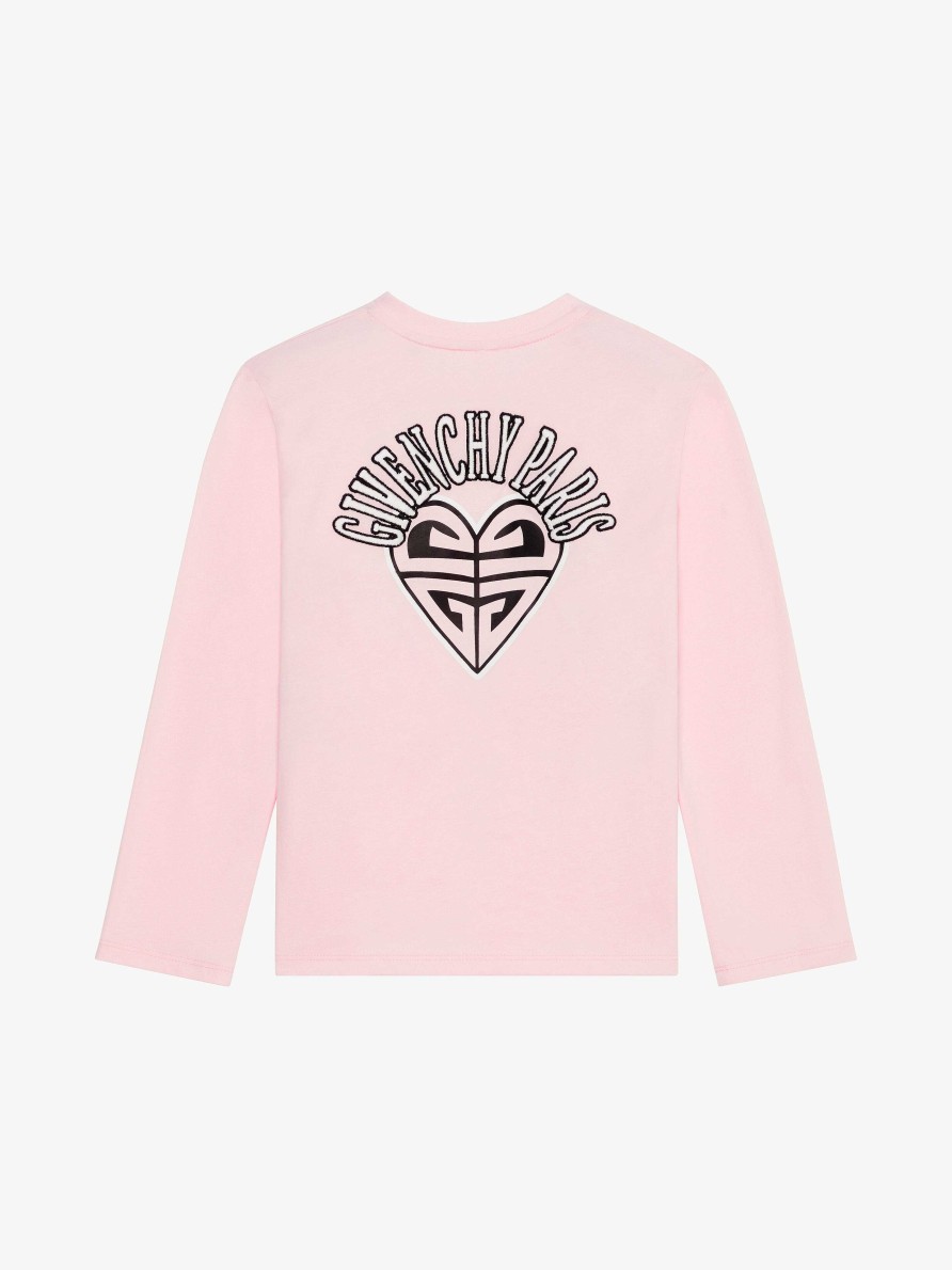 Women Givenchy Girl (4 To 12 Years) | Oswald T-Shirt In Cotton Light Pink