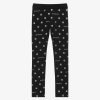 Women Givenchy Girl (4 To 12 Years) | Leggings In Givenchy 4G Jersey Black/Silvery