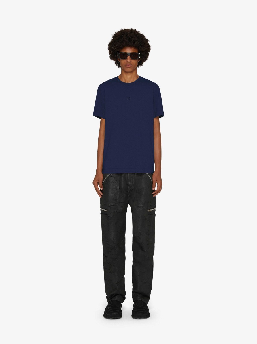 Men Givenchy T-Shirts | T-Shirt In Cotton Navy