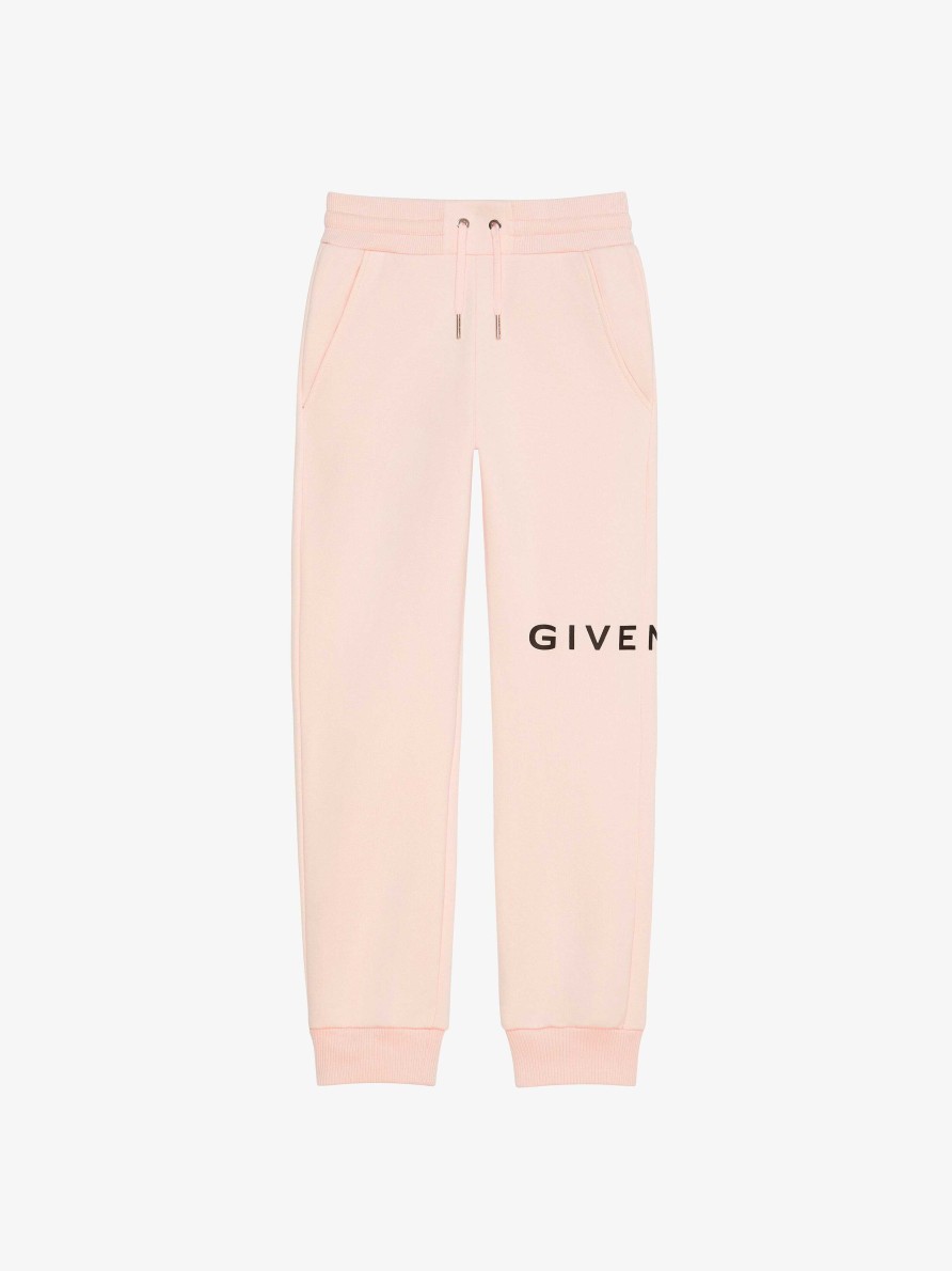 Women Givenchy Girl (4 To 12 Years) | Givenchy Jogger Pants In Fleece Light Pink