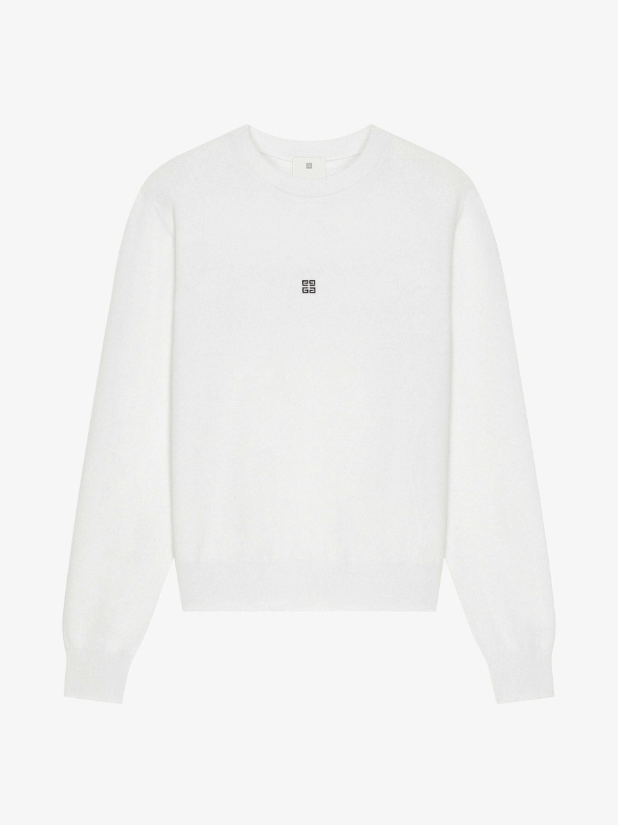 Women Givenchy Knitwear | Givenchy Sweater In Wool And Cashmere White/Black