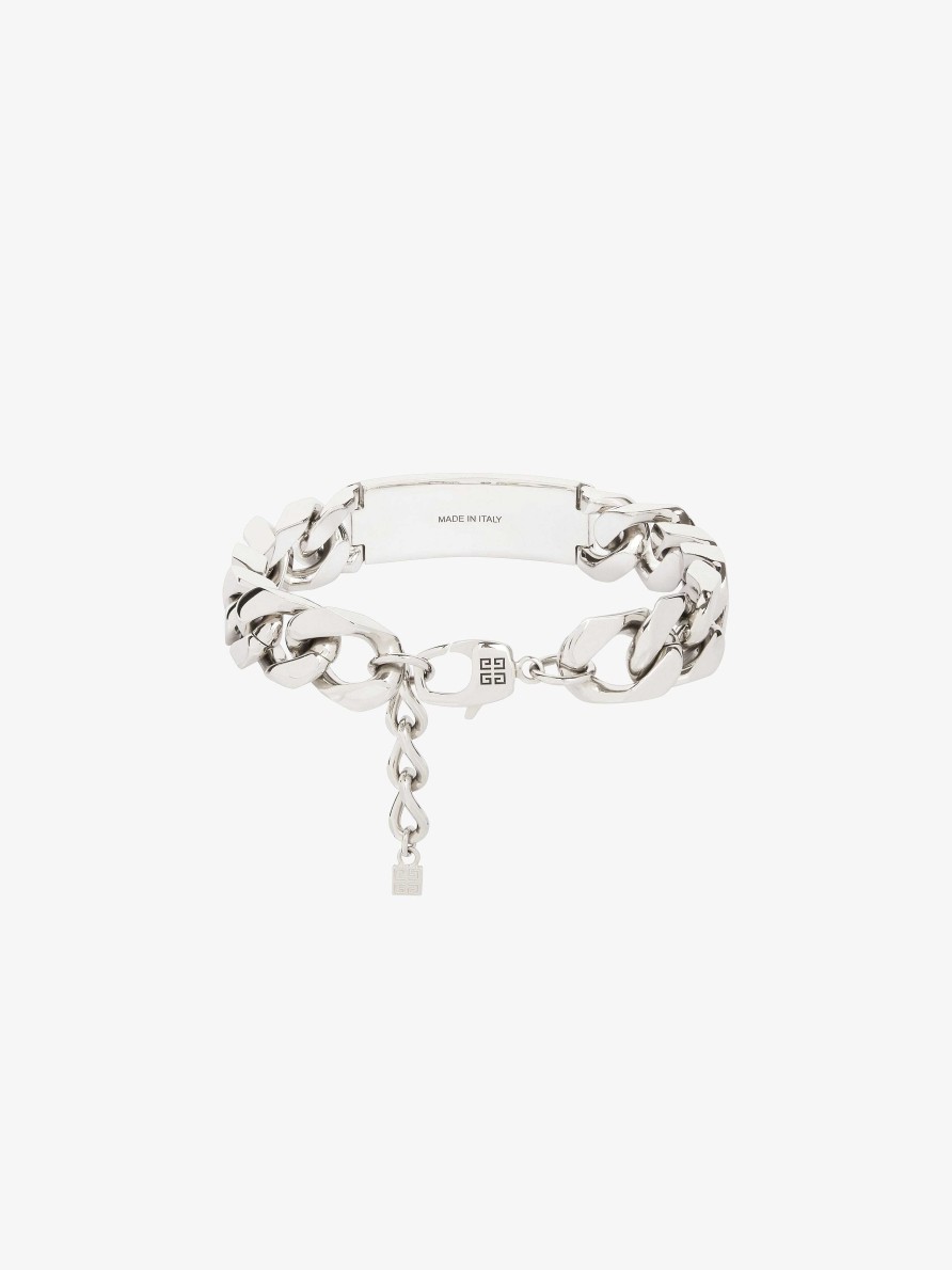 Men Givenchy Jewelry | Id Bracelet In Metal Silvery