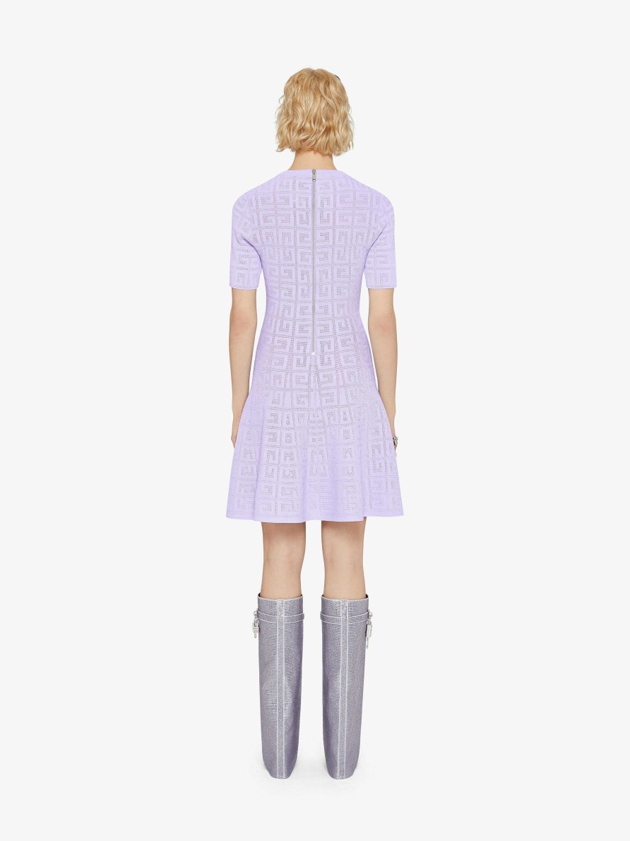 Women Givenchy Dresses | Dress In 4G Jacquard Lavender