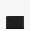 Men Givenchy Small Leather Goods | Large Givenchy Gusset Wallet In Braided-Effect Leather Black