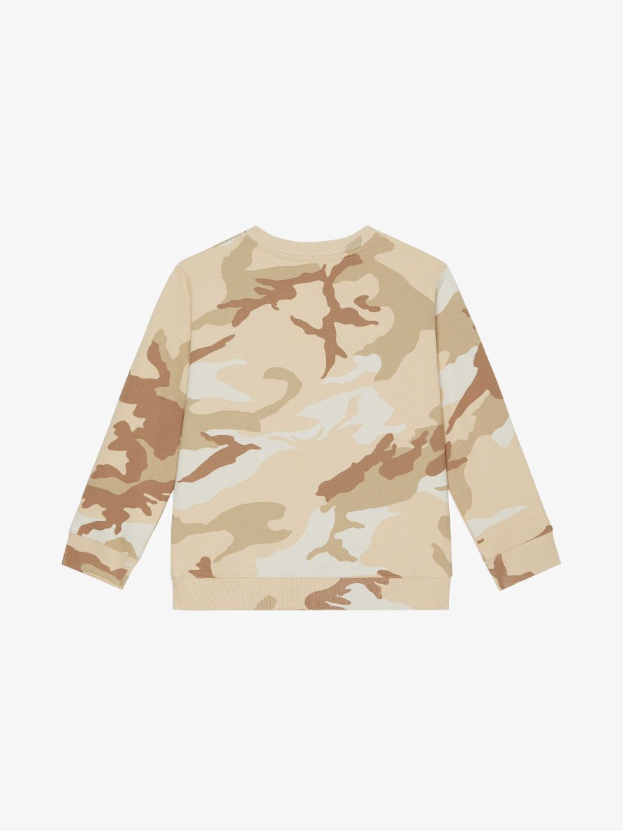 Men Givenchy Boy (4 To 12 Years) | Sweatshirt In Cargo Print Fleece Cream/Beige