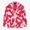 Women Givenchy Knitwear | Cardigan In Mohair And Wool With Dragon Jacquard Old Pink