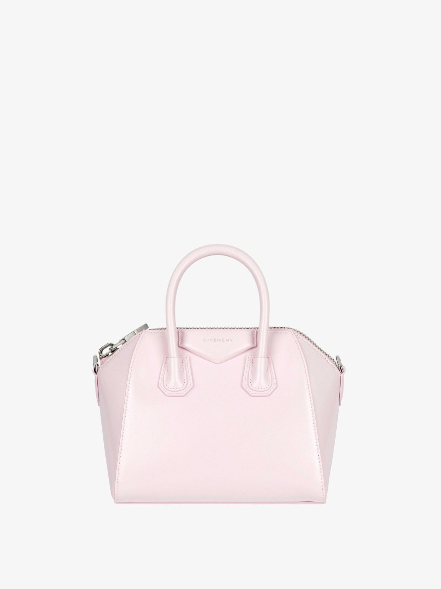 Women Givenchy Antigona | Mini Antigona Bag In Box Leather Soft Pink