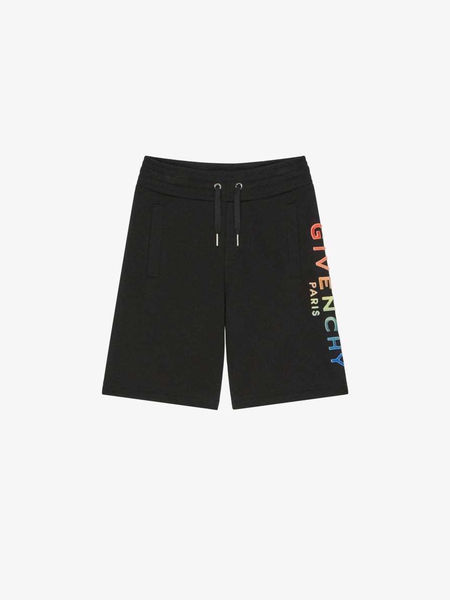 Men Givenchy Boy (4 To 12 Years) | Bermuda Shorts In Fleece Black