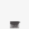 Women Givenchy Small Leather Goods | 4G Card Holder In Laminated Leather Silvery Grey