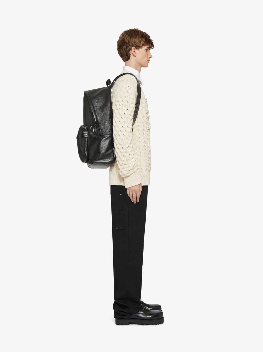 Men Givenchy Knitwear | 4G Cable-Knit Sweater Cream