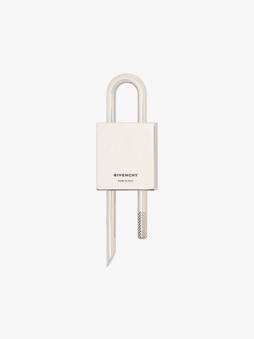 Women Givenchy Other Accessories | 4G Padlock In Metal With Strass Silvery Grey