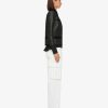 Women Givenchy Jackets & Coats | Jacket In Leather With Fur Details Black