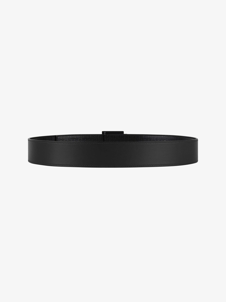 Men Givenchy Belts | 4G Reversible Belt In Micro 4G Leather Black