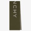 Men Givenchy Scarves & Ties | Givenchy 4G Double Sided Scarf In Wool And Cashmere Khaki