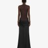 Women Givenchy Dresses | Evening Dress In Satin With Tulle And Drape Black