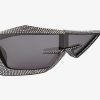 Men Givenchy Sunglasses | Giv Cut Unisex Sunglasses In Metal With Crystals Black