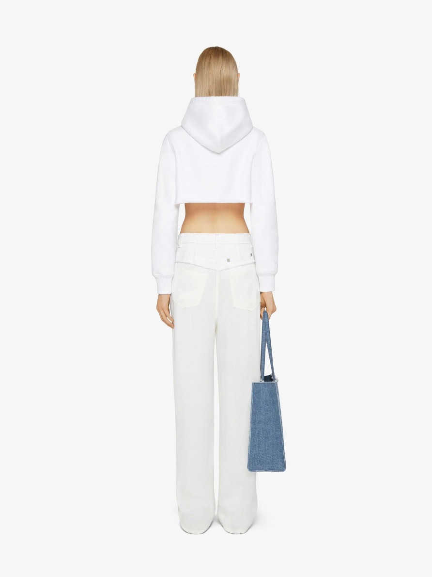 Women Givenchy Pants | Oversized Jeans In Mixed Denim White