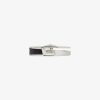 Men Givenchy Jewelry | Giv Cut Ring In Metal And Leather Black/Silvery