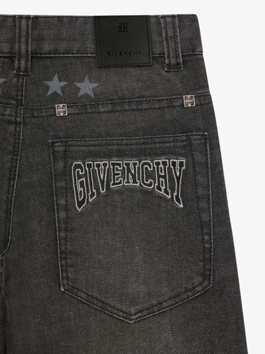 Men Givenchy Boy (4 To 12 Years) | Givenchy College Baggy Jeans In Denim Black