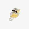 Women Givenchy Jewelry | Flower Double Fingers Ring In Metal With Crystals Golden/Silvery