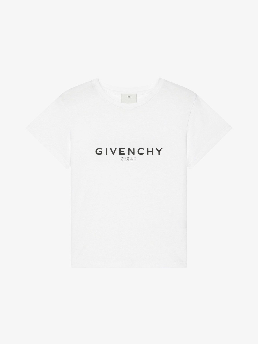 Women Givenchy Girl (4 To 12 Years) | Givenchy Reverse T-Shirt In Cotton White