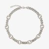 Men Givenchy Jewelry | G Chain Necklace In Metal Silvery