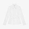 Women Givenchy Tops & Shirts | Shirt In Poplin With Buttons And Pleated Effect White