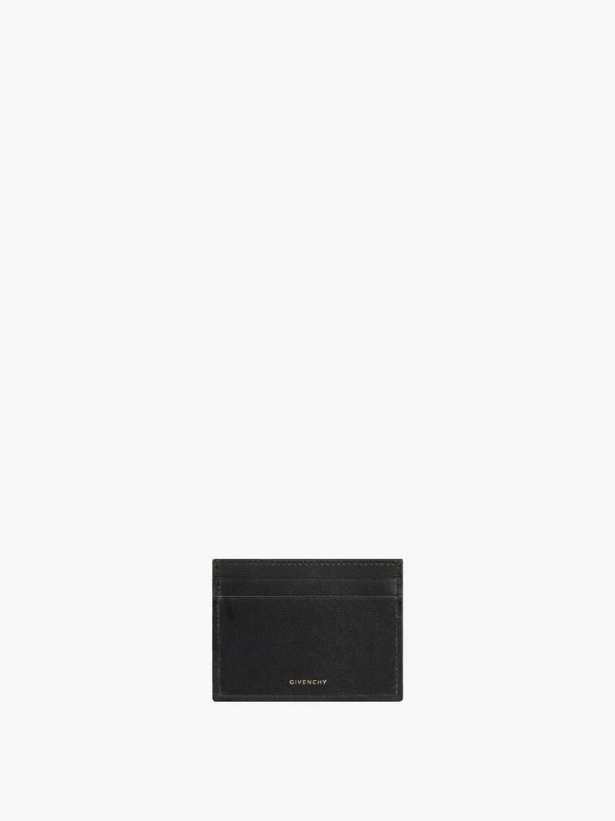 Women Givenchy Small Leather Goods | G-Cut Card Holder In 4G Coated Canvas And Leather Black