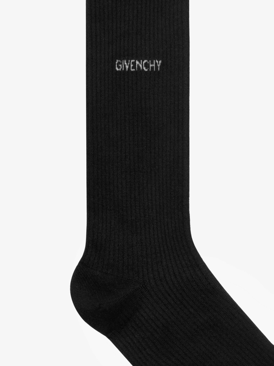 Men Givenchy Underwear | Socks In Cotton Black