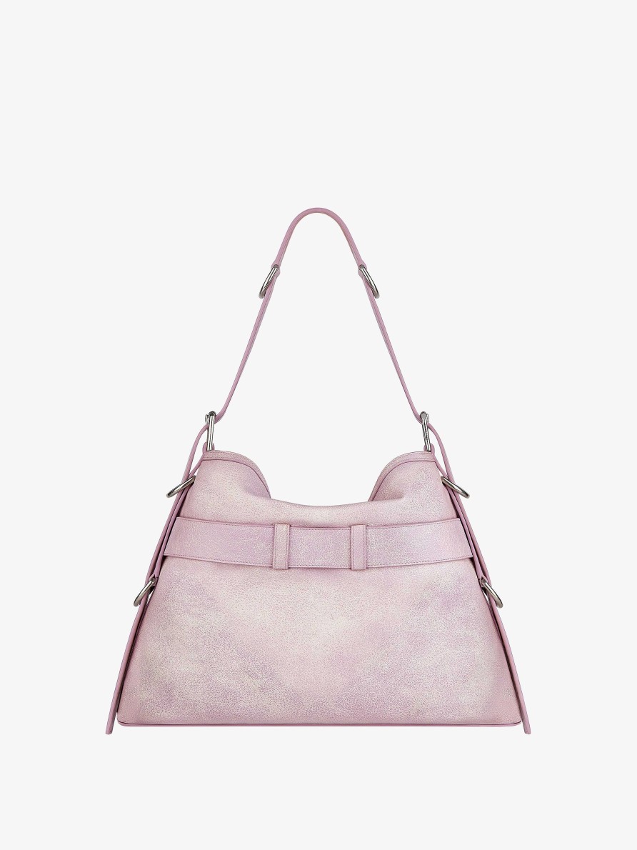 Women Givenchy Voyou | Medium Voyou Boyfriend Bag In Aged Leather Old Pink