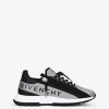 Men Givenchy Sneakers | Spectre Runner Sneakers In 4G Synthetic Fiber With Zip Grey/Black