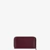 Women Givenchy Small Leather Goods | Antigona Zipped Wallet In Box Leather Oxblood Red