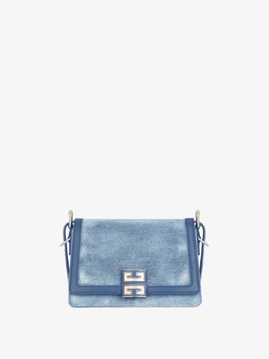 Women Givenchy 4G | Medium 4G Crossbody Bag In Denim Medium Blue