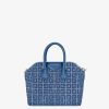 Women Givenchy Antigona | Mini Antigona Bag In 4G Denim Medium Blue