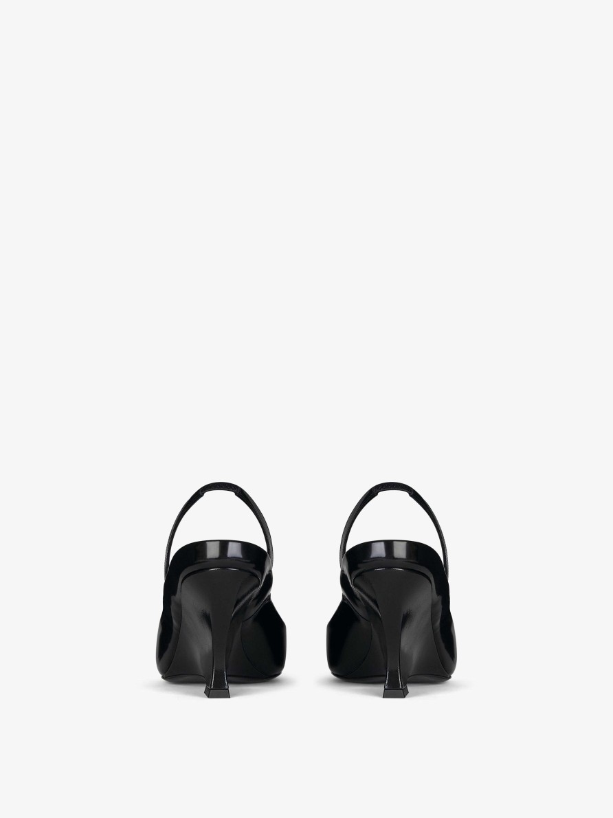 Women Givenchy Heels | Raven Slingbacks In Leather White/Black